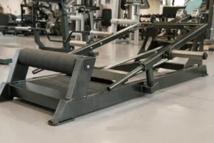 Krafttrainingsgerät mit Polsterrolle im Friendship Gym Hamburg.